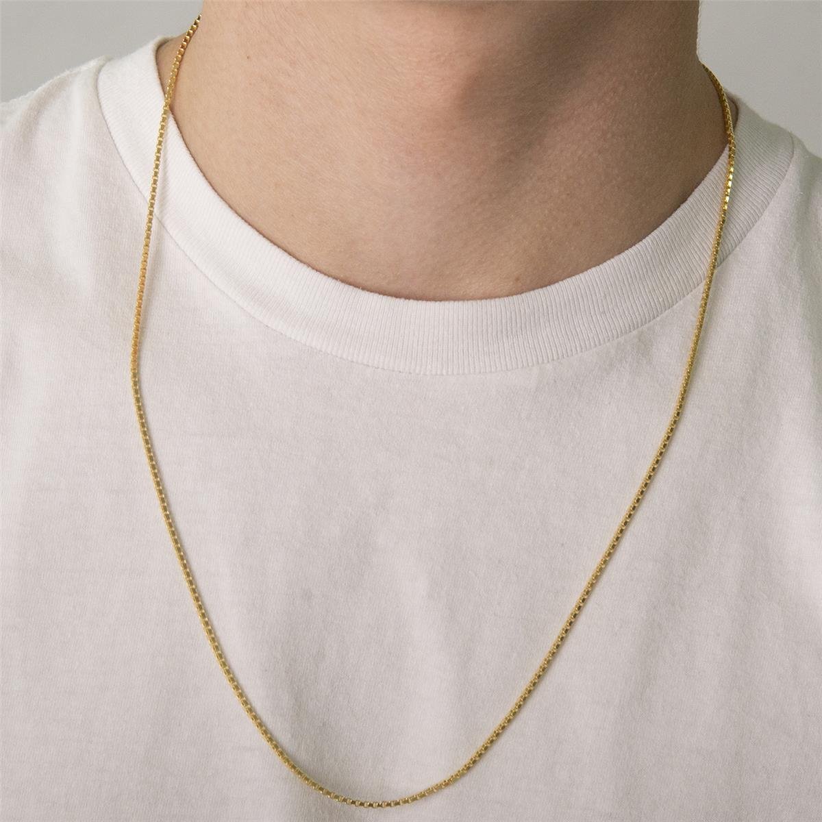 CORDÃO FOLHEADO A OURO CORRENTE VENEZIANO 45CM