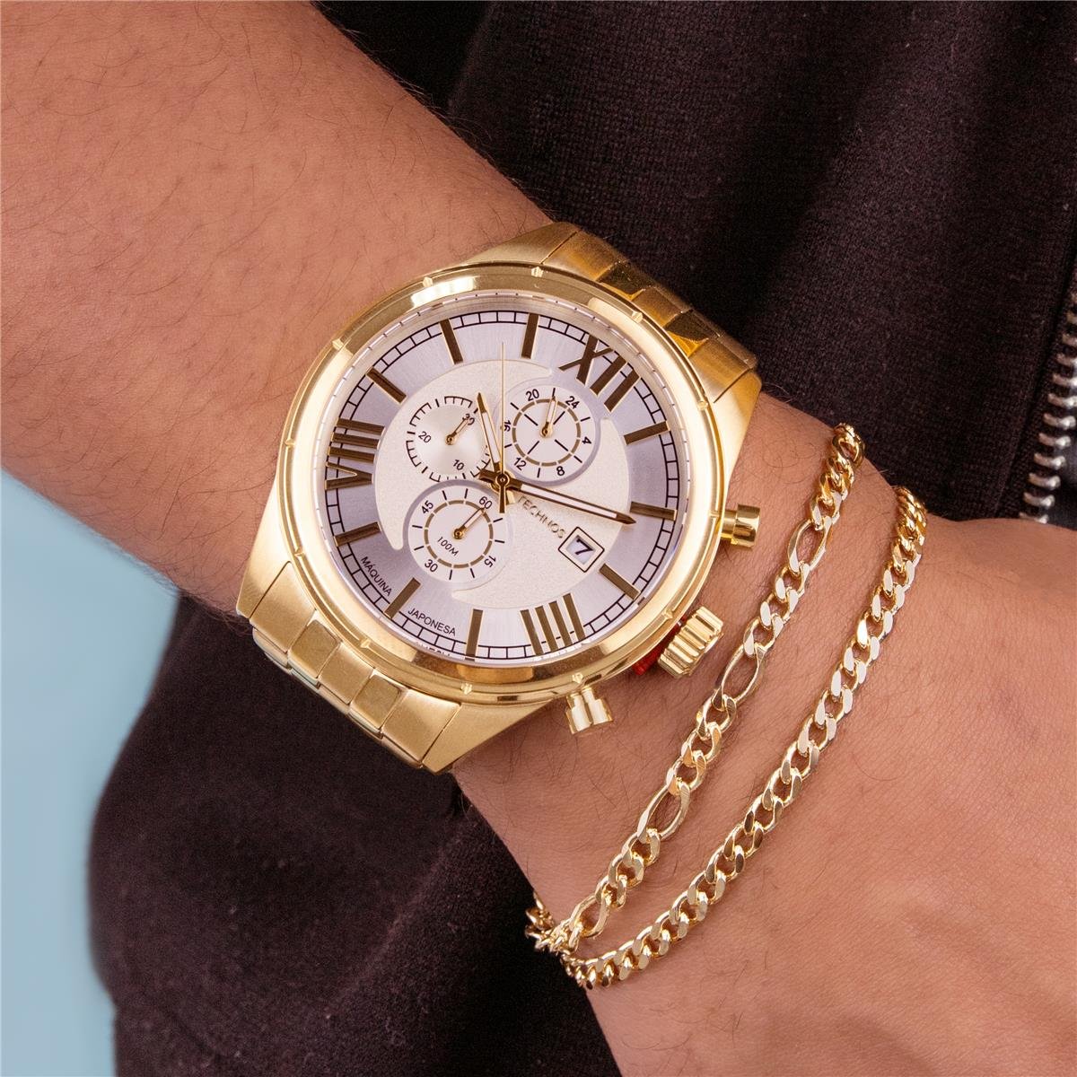 PULSEIRA FOLHEADO A OURO CORRENTE 1X1