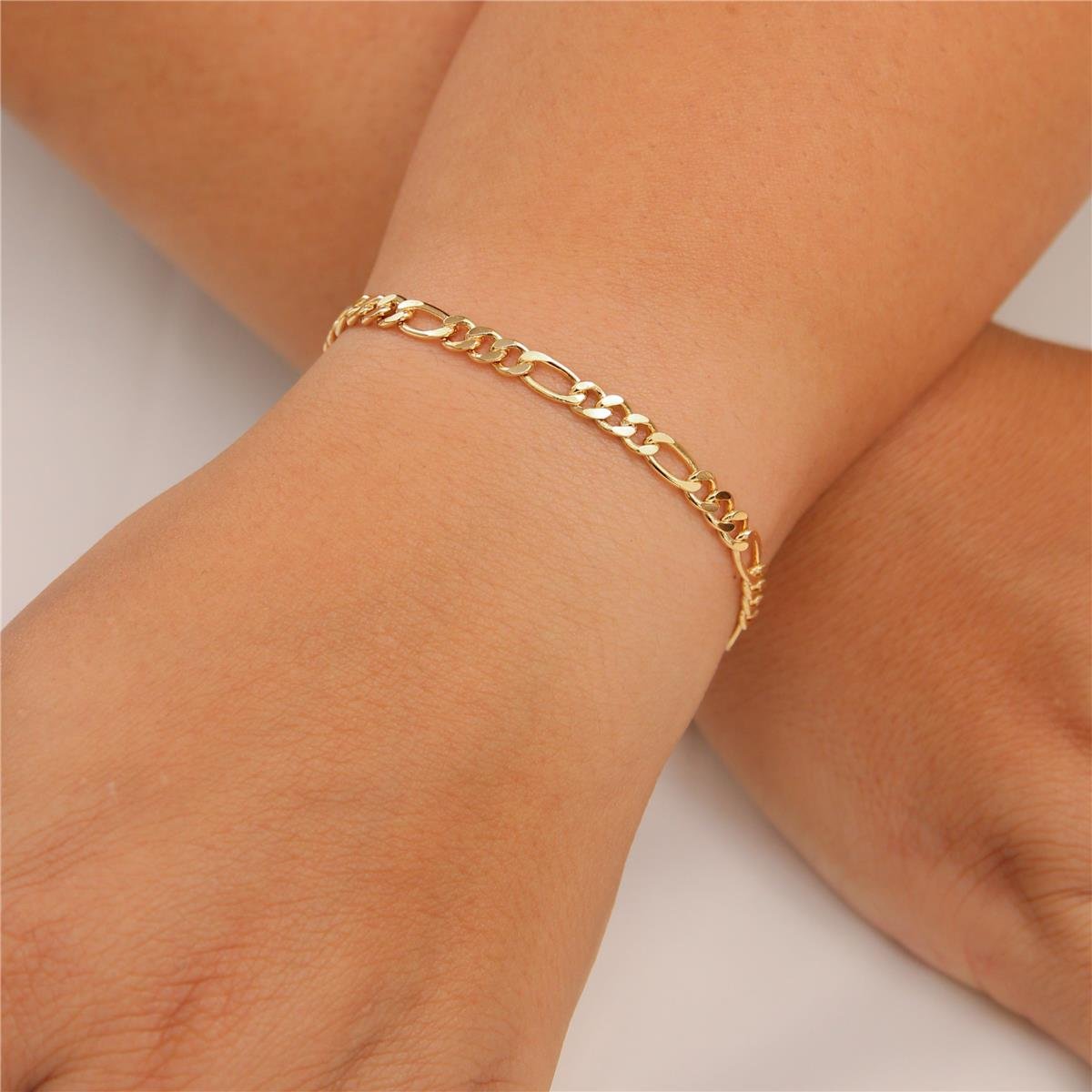 PULSEIRA FOLHEADO A OURO CORRENTE 3X1