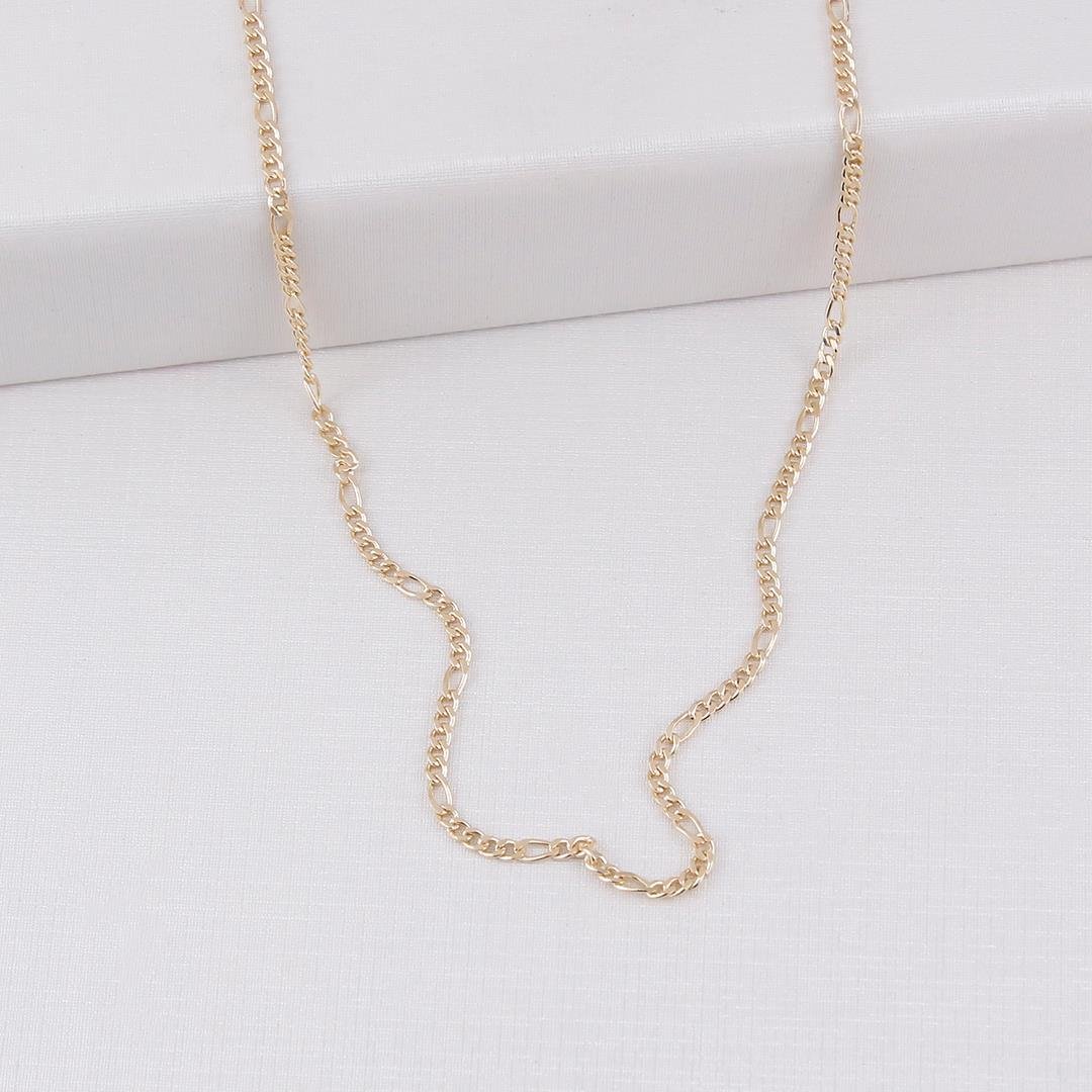 COLAR FOLHEADO A OURO FIO 5X1 70CM