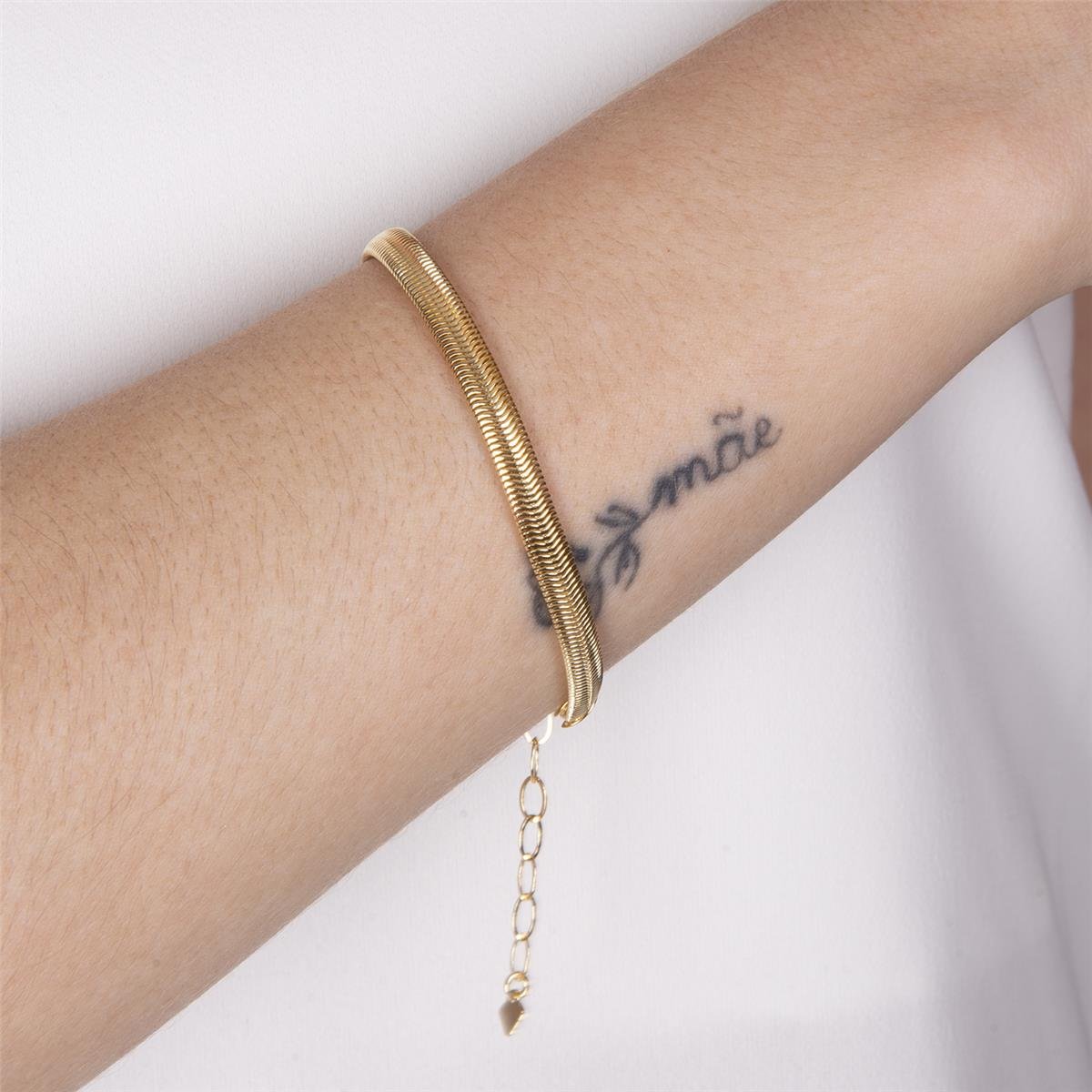 PULSEIRA FOLHEADO A OURO LACRAIA GROSSA