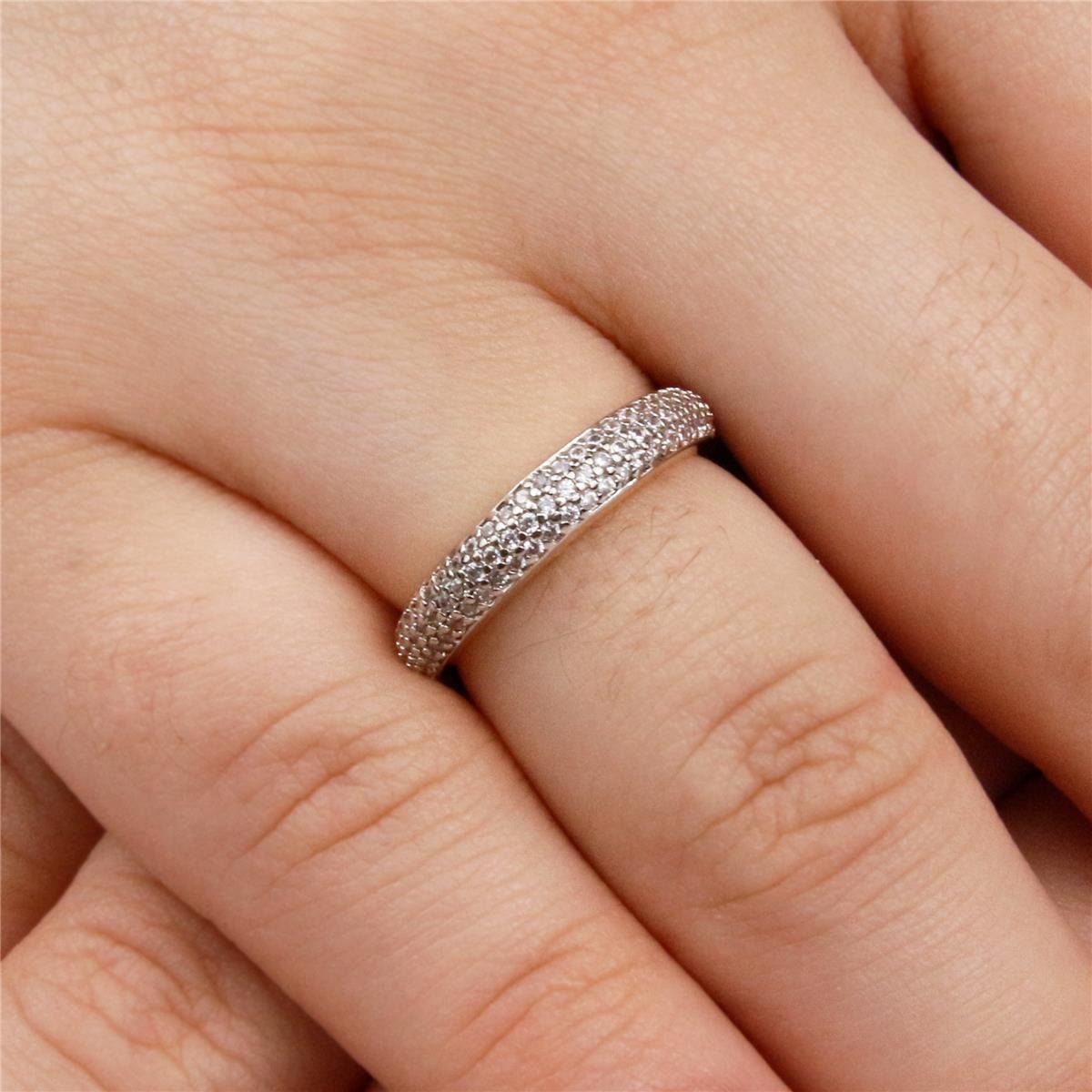 ANEL FOLHEADO A OURO LISO COM ZIRCÔNIA