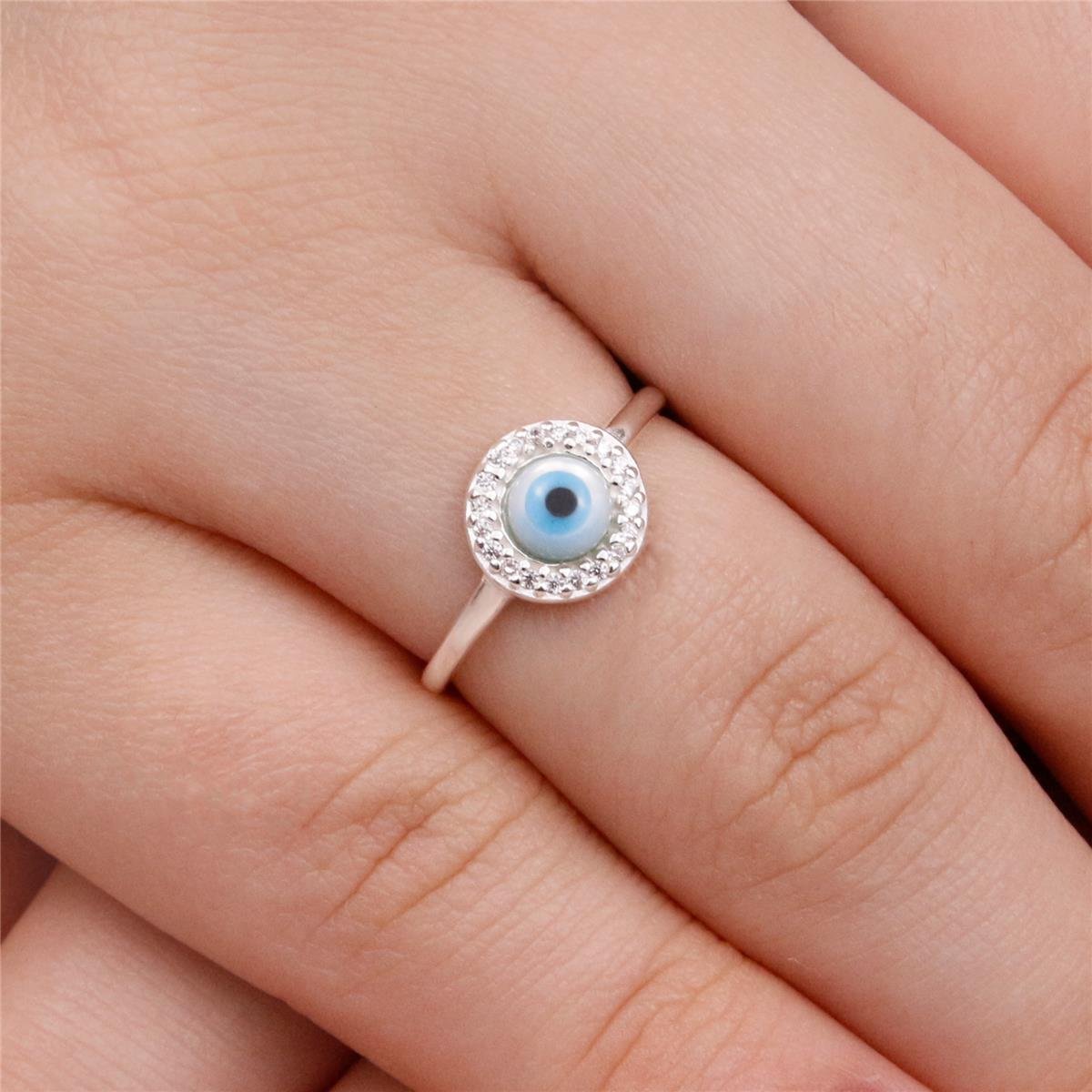 ANEL PRATA OLHO GREGO COM ZIRCÔNIAS