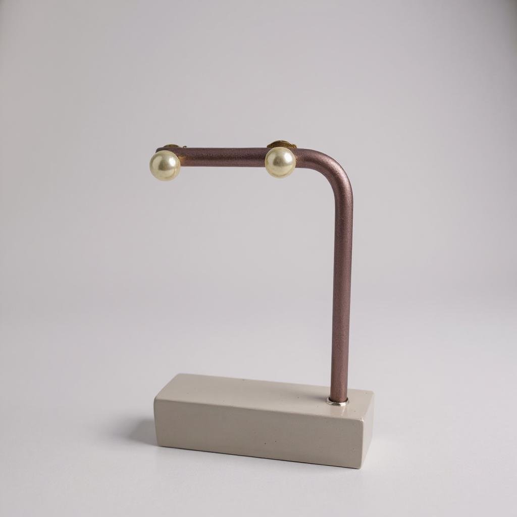 BRINCO FOLHEADO A OURO PÉROLA COM 0,9MM