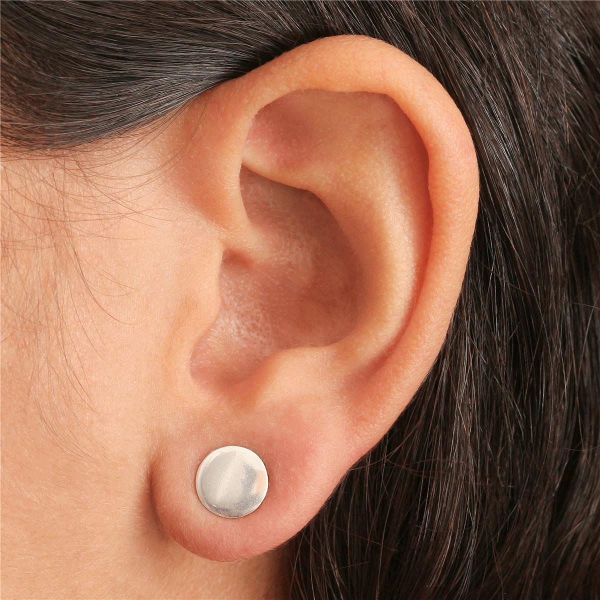 BRINCO PRATA DISCO LISO 