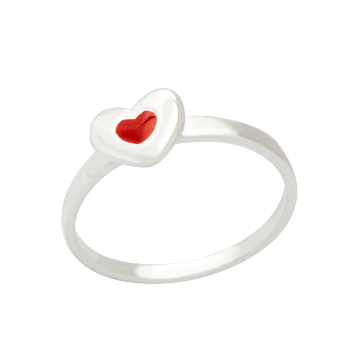 ANEL PRATA COM DOIS CORAÇÕES LISO E DE RESINA 