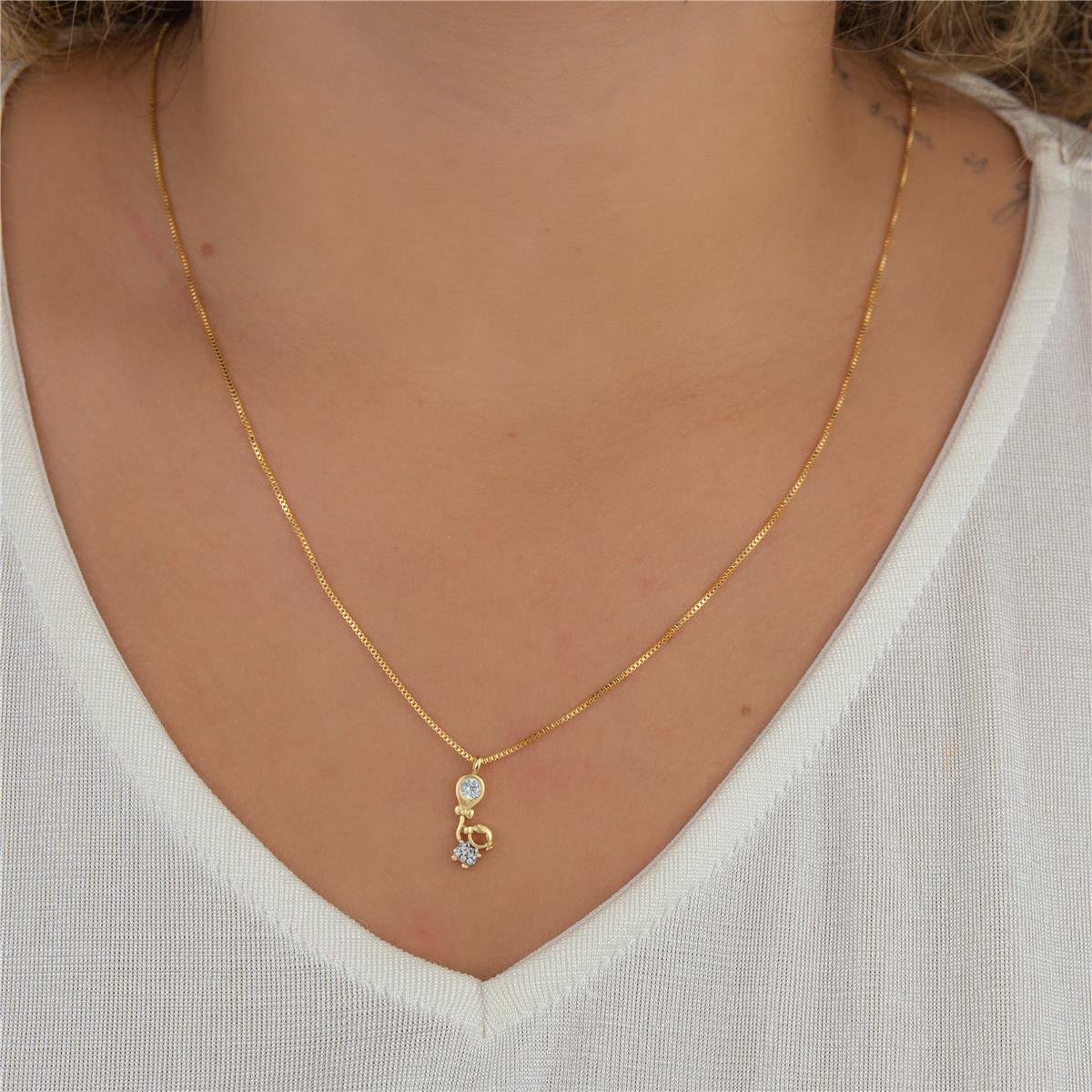 CORDÃO FOLHEADO A OURO MINI MENINA