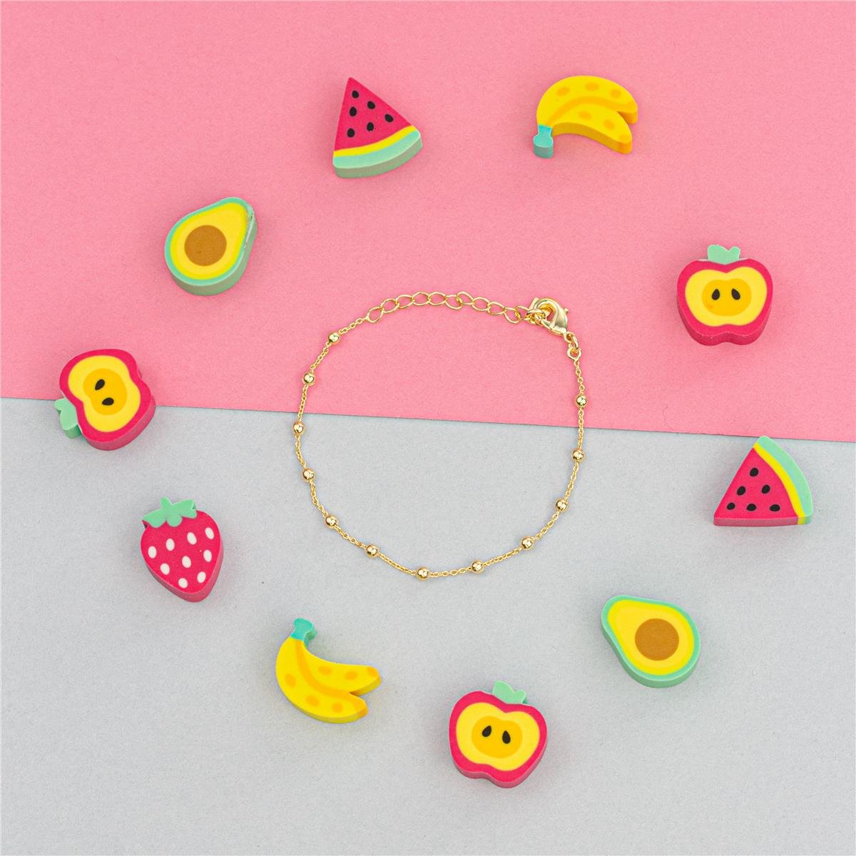 PULSEIRA FOLHEADO A OURO INFANTIL DE MINI BOLINHAS