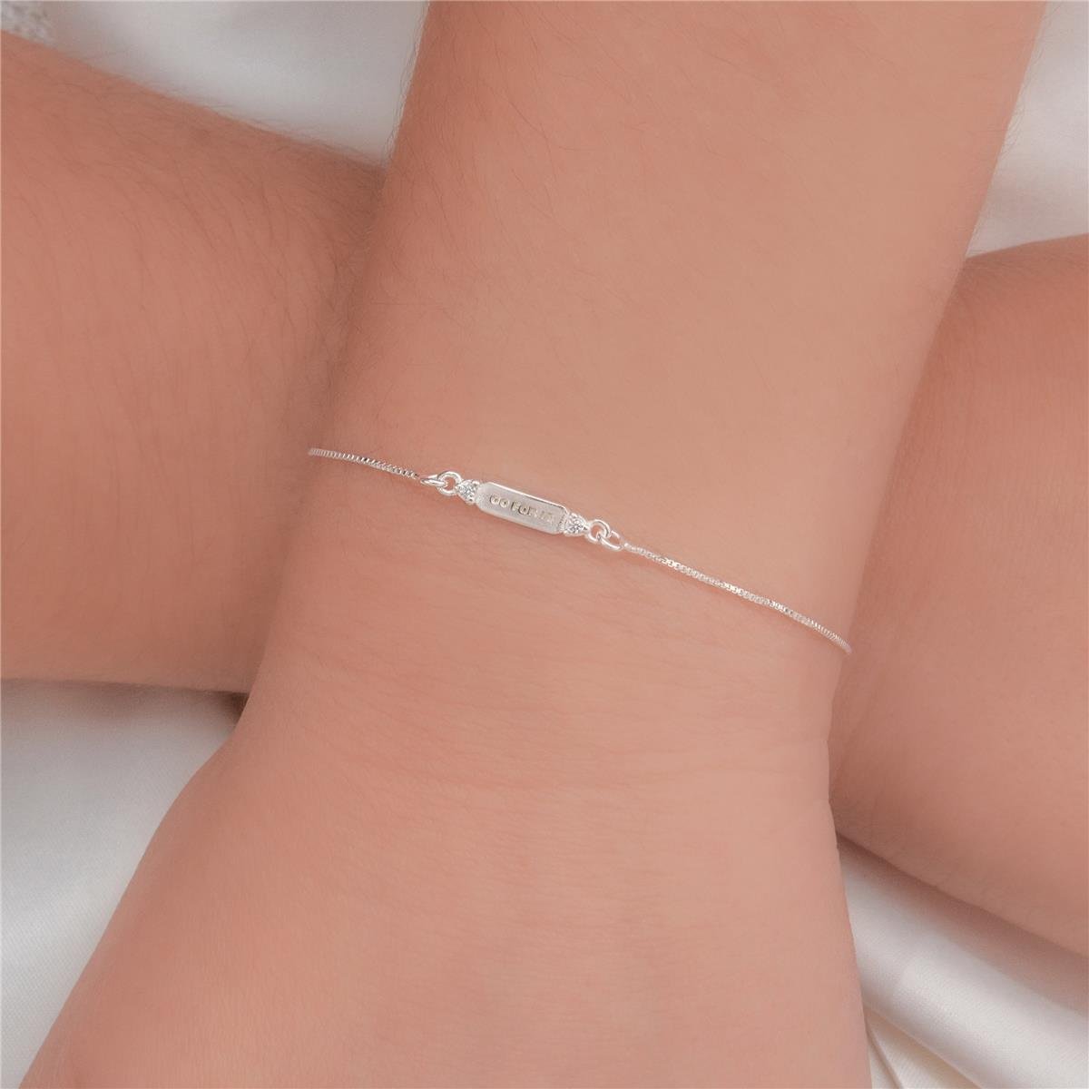 PULSEIRA PRATA CHAPA COM GO FOR IT 