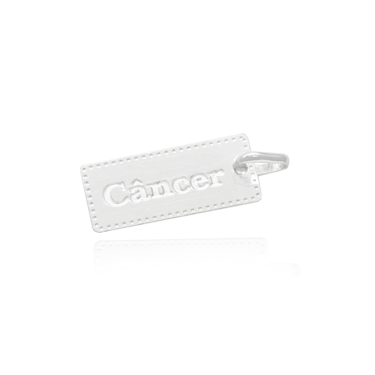 PINGENTE PRATA PLACA COM SIGNO LISA