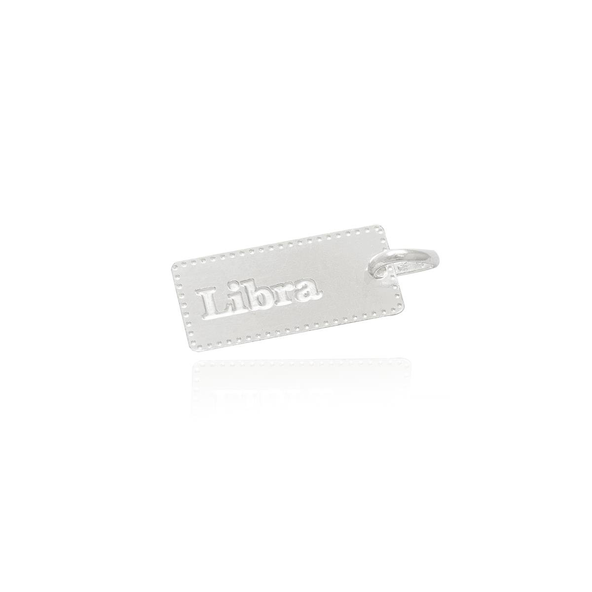 PINGENTE PRATA PLACA COM SIGNO LISA