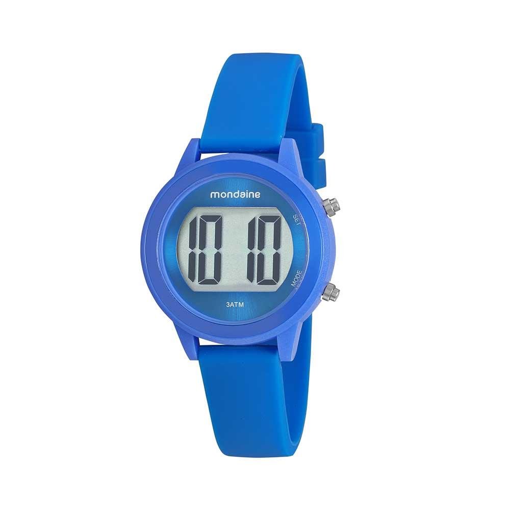 RELÓGIO MONDAINE DIGITAL SILICONE AZUL 