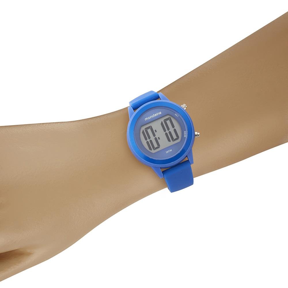 RELÓGIO MONDAINE DIGITAL SILICONE AZUL 