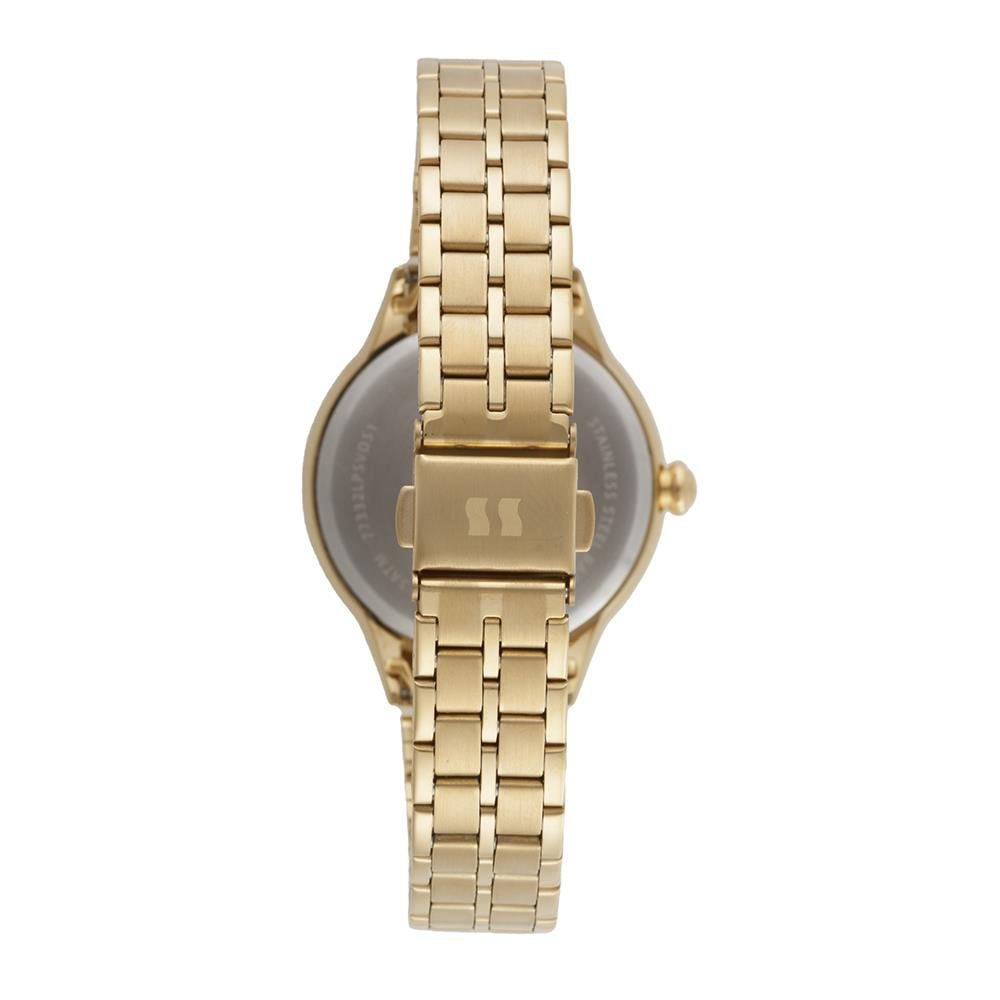 RELÓGIO SECULUS FEMININO ANADIGI DOURADO MINIMALISTA DIAL ESPELHADO